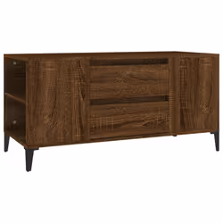 vidaXL Mobile Porta TV Rovere Marrone 102x44,5x50 cm Legno Multistrato - Vista aggiuntiva 2