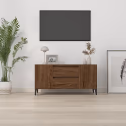 vidaXL Mobile Porta TV Rovere Marrone 102x44,5x50 cm Legno Multistrato - Vista aggiuntiva 3