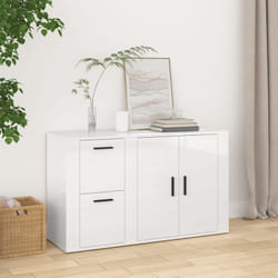 Credenza, Madia per salotto Moderna Bianco Lucido 100x33x59, 5 cm in Legno Multistrato Vidaxl