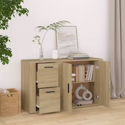 vidaXL Credenza Rovere Sonoma 100x33x59,5 cm in Legno Multistrato - Vista aggiuntiva 3