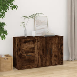 vidaXL Credenza Rovere Fumo 100x33x59,5 cm in Legno Multistrato