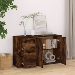 vidaXL Credenza Rovere Fumo 100x33x59,5 cm in Legno Multistrato - Vista aggiuntiva 3