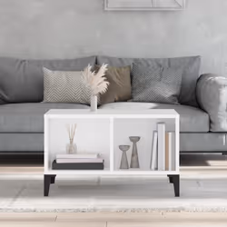 vidaXL Tavolino da Salotto Bianco 60x50x36,5 cm in Legno Multistrato - Vista aggiuntiva 3