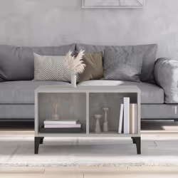 vidaXL Tavolino Salotto Grigio Cemento 60x50x36,5 cm Legno Multistrato - Vista aggiuntiva 3