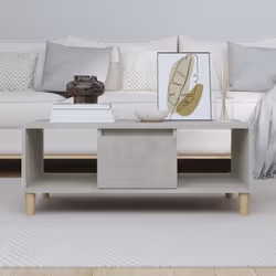 vidaXL Tavolino Salotto Grigio Cemento 90x50x36,5 cm Legno Multistrato - Vista aggiuntiva 3