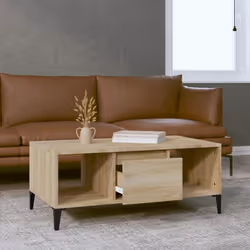 vidaXL Tavolino Salotto Rovere Sonoma 90x50x36,5 cm Legno Multistrato - Vista aggiuntiva 3