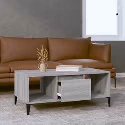 vidaXL Tavolino Salotto Grigio Sonoma 90x50x36,5 cm Legno Multistrato - Vista aggiuntiva 3