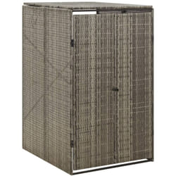 Vidaxl - Copribidone Singolo Grigio 70x80x117 cm in Polyrattan