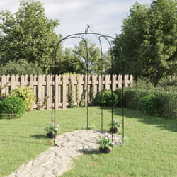 Vidaxl - Arco da Giardino Nero Ø180x255 cm Acciaio