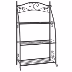 Fioriera Nera 56x30x96cm in Acciaiocod mxl 73031 - Vista aggiuntiva 2