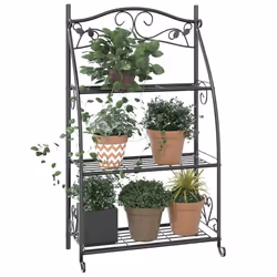 Fioriera Nera 56x30x96cm in Acciaiocod mxl 73031 - Vista aggiuntiva 3