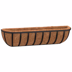Fioriere Parete 2 pz Rivestimenti Cocco Nero 76x21x16cm Acciaiocod mxl 127223 - Vista aggiuntiva 3