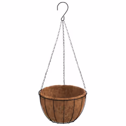 Fioriere Pensili 4 pz Rivestimenti Cocco Nero Ø40x63cm Acciaiocod mxl 104605 - Vista aggiuntiva 3