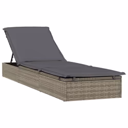 Lettini Prendisole 2pz con Tavolino Grigio in Polyrattancod mxl 82177 - Vista aggiuntiva 3