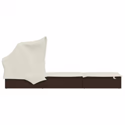 VidaXL 319637 sedia da esterno Salone Seduta imbottita Poliestere Crema, Bianco - Vista aggiuntiva 6