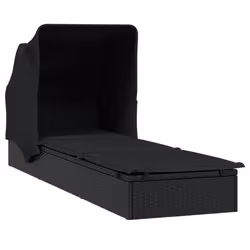 VidaXL 319640 sedia da esterno Salone Seduta imbottita Poliestere Nero - Vista aggiuntiva 4