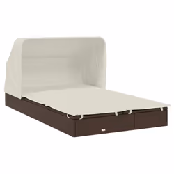 VidaXL 319649 sedia da esterno Salone Seduta imbottita Poliestere Crema, Bianco - Vista aggiuntiva 4
