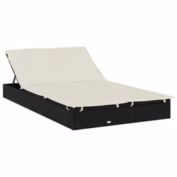 VidaXL 319650 sedia da esterno Salone Seduta imbottita Poliestere Crema, Bianco - Vista aggiuntiva 5