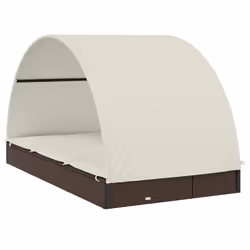 VidaXL 319653 sedia da esterno Salone Seduta imbottita Poliestere Crema, Bianco - Vista aggiuntiva 4