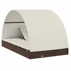VidaXL 319653 sedia da esterno Salone Seduta imbottita Poliestere Crema, Bianco - Vista aggiuntiva 8