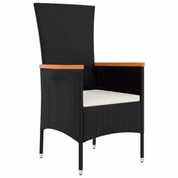 Sedie da Giardino con Cuscini 4 pz in Polyrattan Nerecod mxl 71443 - Vista aggiuntiva 3