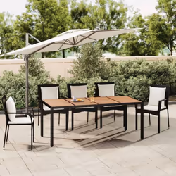 Questo tavolo da giardino con il piano in legno, progettato con linee semplici e pulite, è un'ottima scelta per il giardino,  ...