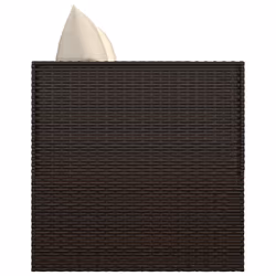 VidaXL 319563 sedia da esterno Terrazzo Seduta imbottita Rattan sintetico, Acciaio Marrone, Crema, Bianco - Vista aggiuntiva 4