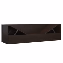 VidaXL 319563 sedia da esterno Terrazzo Seduta imbottita Rattan sintetico, Acciaio Marrone, Crema, Bianco - Vista aggiuntiva 7