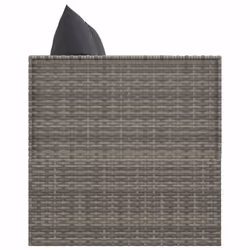 VidaXL 319564 sedia da esterno Terrazzo Seduta imbottita Rattan sintetico, Acciaio Grigio - Vista aggiuntiva 4