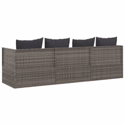 VidaXL 319564 sedia da esterno Terrazzo Seduta imbottita Rattan sintetico, Acciaio Grigio - Vista aggiuntiva 5