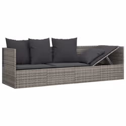 VidaXL 319564 sedia da esterno Terrazzo Seduta imbottita Rattan sintetico, Acciaio Grigio - Vista aggiuntiva 6