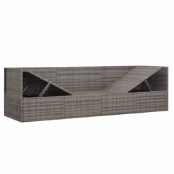 VidaXL 319564 sedia da esterno Terrazzo Seduta imbottita Rattan sintetico, Acciaio Grigio - Vista aggiuntiva 7