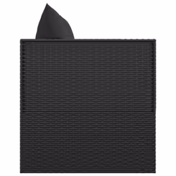 VidaXL 319565 sedia da esterno Terrazzo Seduta imbottita Rattan sintetico, Acciaio Nero - Vista aggiuntiva 4