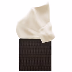 VidaXL 319567 sedia da esterno Terrazzo Seduta imbottita Rattan sintetico, Acciaio Marrone, Crema, Bianco - Vista aggiuntiva 4