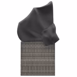 VidaXL 319568 sedia da esterno Terrazzo Seduta imbottita Rattan sintetico, Acciaio Grigio - Vista aggiuntiva 4