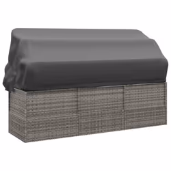 VidaXL 319568 sedia da esterno Terrazzo Seduta imbottita Rattan sintetico, Acciaio Grigio - Vista aggiuntiva 5