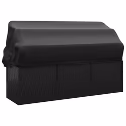 VidaXL 319569 sedia da esterno Terrazzo Seduta imbottita Rattan sintetico, Acciaio Nero - Vista aggiuntiva 5