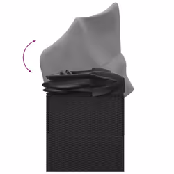 VidaXL 319569 sedia da esterno Terrazzo Seduta imbottita Rattan sintetico, Acciaio Nero - Vista aggiuntiva 7