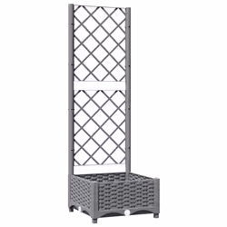Fioriera da Giardino e Graticcio Grigio Chiaro 40x40x121,5cm PPcod mxl 119038 - Vista aggiuntiva 2