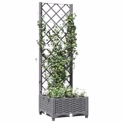 Fioriera da Giardino e Graticcio Grigio Chiaro 40x40x121,5cm PPcod mxl 119038 - Vista aggiuntiva 3