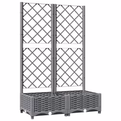 Fioriera da Giardino e Graticcio Grigio Chiaro 80x40x121,5cm PPcod mxl 95110 - Vista aggiuntiva 2