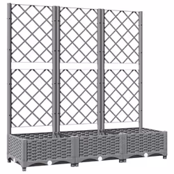Fioriera Giardino e Graticcio Grigio Chiaro 120x40x121,5cm PPcod mxl 109681 - Vista aggiuntiva 2