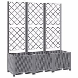 Fioriera Giardino con Graticcio Grigio Chiaro 120x40x136cm PPcod mxl 119034 - Vista aggiuntiva 2