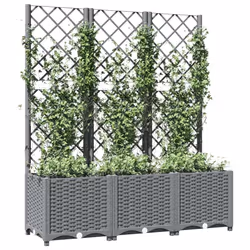 Fioriera Giardino con Graticcio Grigio Chiaro 120x40x136cm PPcod mxl 119034 - Vista aggiuntiva 3