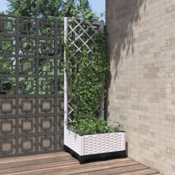 Vidaxl - Fioriera da Giardino con Graticcio Bianco 40x40x121,5 cm pp 94162