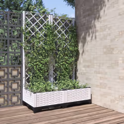 Questa fioriera da giardino con traliccio è un'ottima scelta per crescere piante rampicanti nel vostro giardino, patio e terr ...