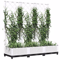 Fioriera da Giardino con Graticcio Bianco 120x40x121,5 cm PPcod mxl 119035 - Vista aggiuntiva 3