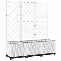 Fioriera da Giardino con Graticcio Bianco 120x40x136 cm PPcod mxl 95111 - Vista aggiuntiva 2