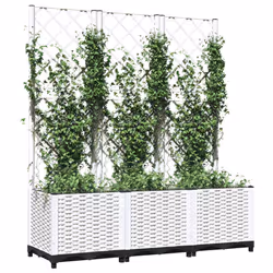 Fioriera da Giardino con Graticcio Bianco 120x40x136 cm PPcod mxl 95111 - Vista aggiuntiva 3