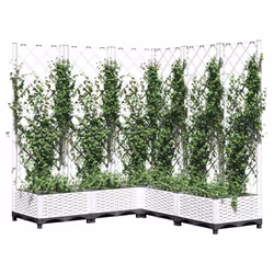Fioriera da Giardino con Graticcio Bianco 120x120x121,5 cm PPcod mxl 71075 - Vista aggiuntiva 3